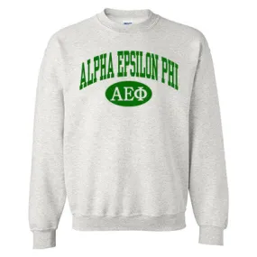 Sorority Crewneck Sweatshirt, Printed Vertical Arc Design - G180 - CAD